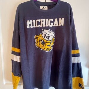 Michigan Long Sleeve Shirt with Bear Logo